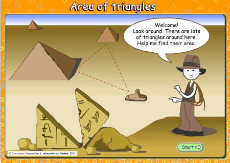 area of triangle. the area of triangles.